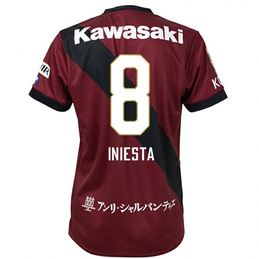 Danxen Męski Andres Iniesta #8 Biały Czarny Domowa Koszulka 2025/26 Koszulki Klubowe