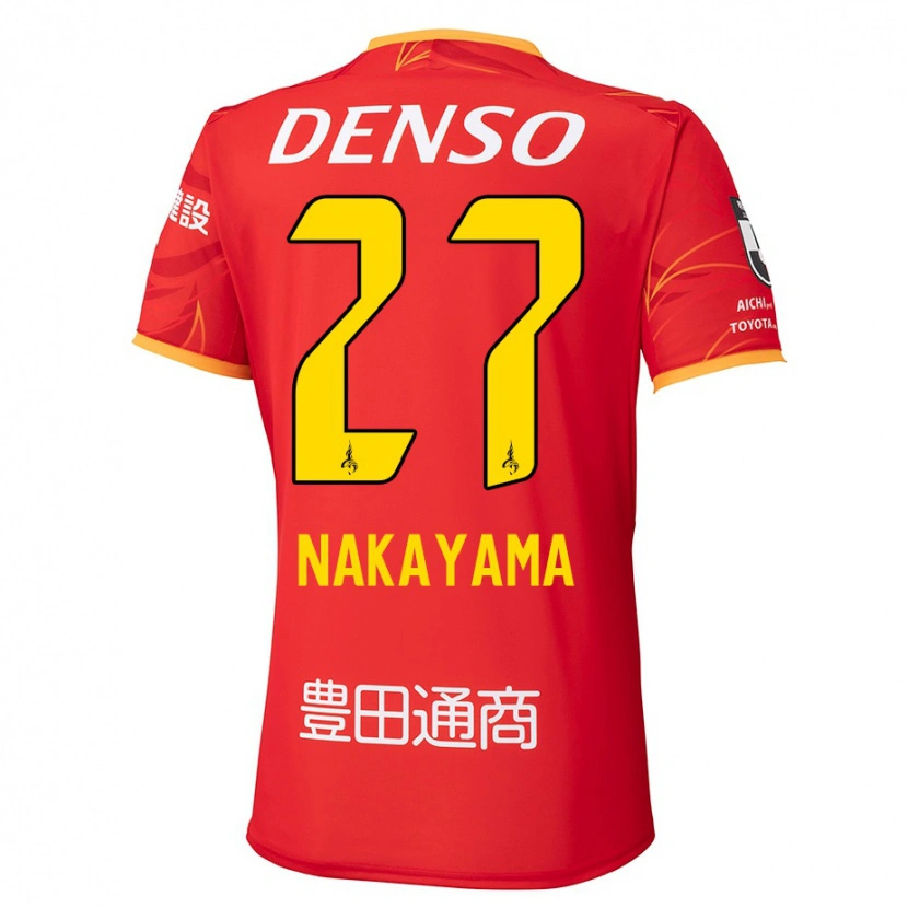 Danxen Męski Katsuhiro Nakayama #27 Biały Czerwony Domowa Koszulka 2025/26 Koszulki Klubowe