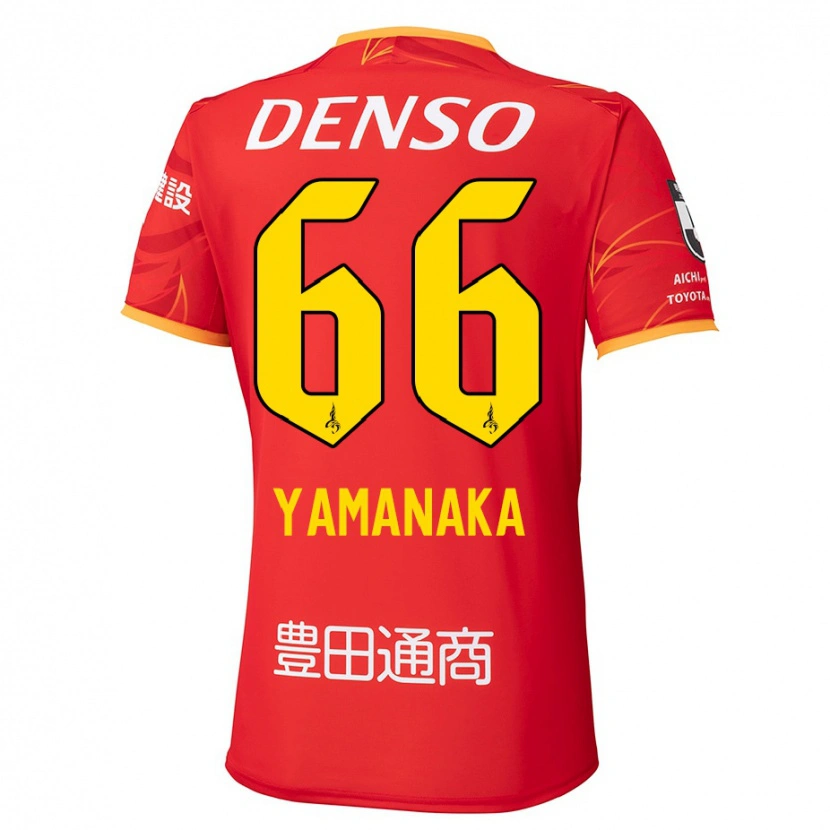 Danxen Męski Ryosuke Yamanaka #66 Biały Czerwony Domowa Koszulka 2025/26 Koszulki Klubowe