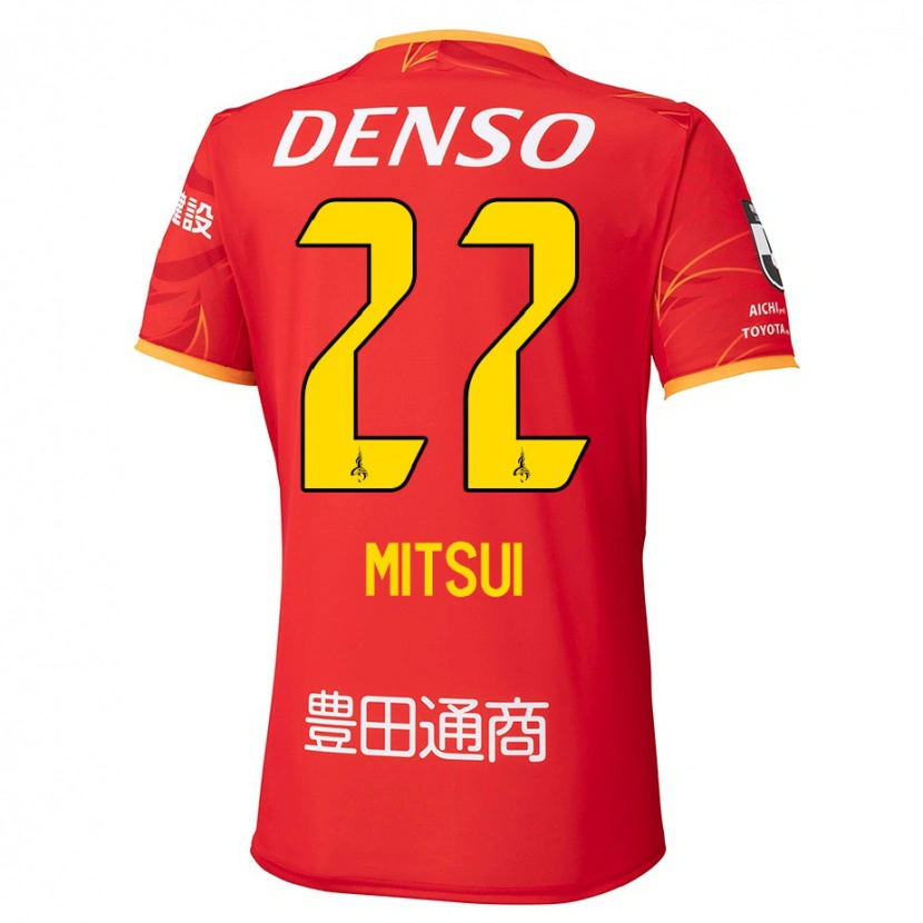 Danxen Męski Daiki Mitsui #22 Biały Czerwony Domowa Koszulka 2025/26 Koszulki Klubowe