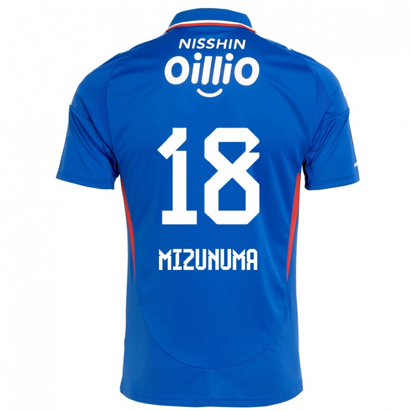 Danxen Męski Kota Mizunuma #18 Biały Królewski Niebieski Domowa Koszulka 2025/26 Koszulki Klubowe