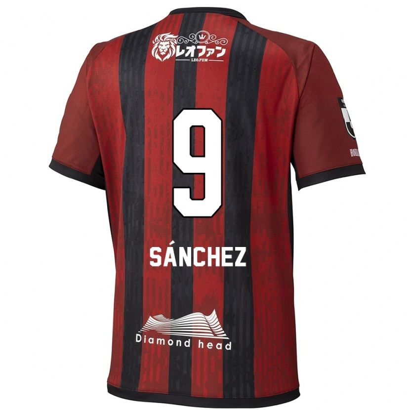 Danxen Męski Jordi Sánchez #9 Niebieski Czerwony Domowa Koszulka 2025/26 Koszulki Klubowe