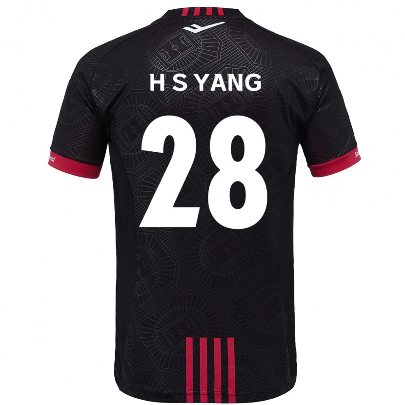 Danxen Męski Seung-Hyeon Yang #28 Biały Czarny Domowa Koszulka 2025/26 Koszulki Klubowe