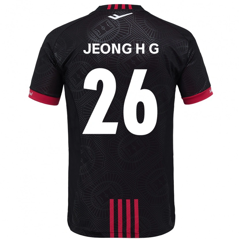 Danxen Męski Jeong Hyun-Gyeong #26 Biały Czarny Domowa Koszulka 2025/26 Koszulki Klubowe