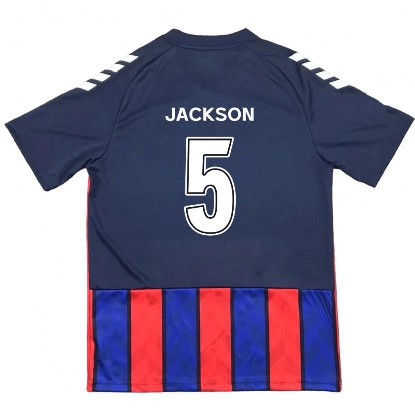 Danxen Męski Lachlan Jackson #5 Złamana Biel Czerwony Domowa Koszulka 2025/26 Koszulki Klubowe
