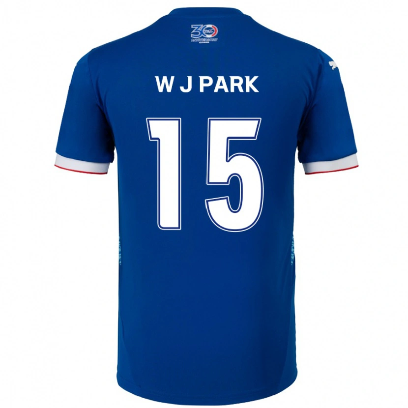 Danxen Męski Woo-Jin Park #15 Królewski Niebieski Biały Domowa Koszulka 2025/26 Koszulki Klubowe