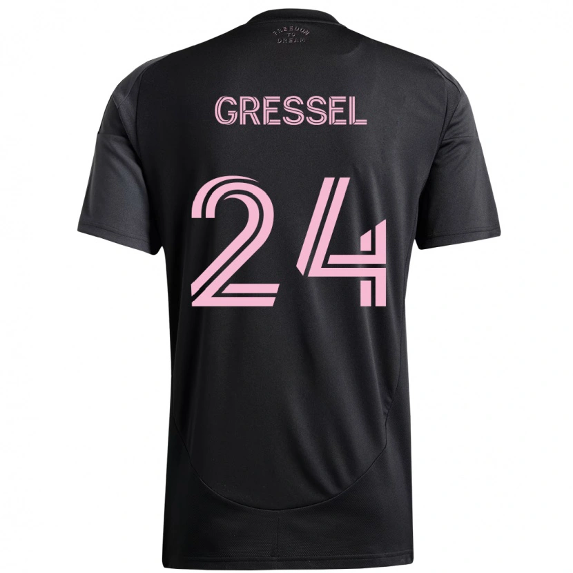 Danxen Męski Julian Gressel #24 Różowy Czarny Wyjazdowa Koszulka 2025/26 Koszulki Klubowe