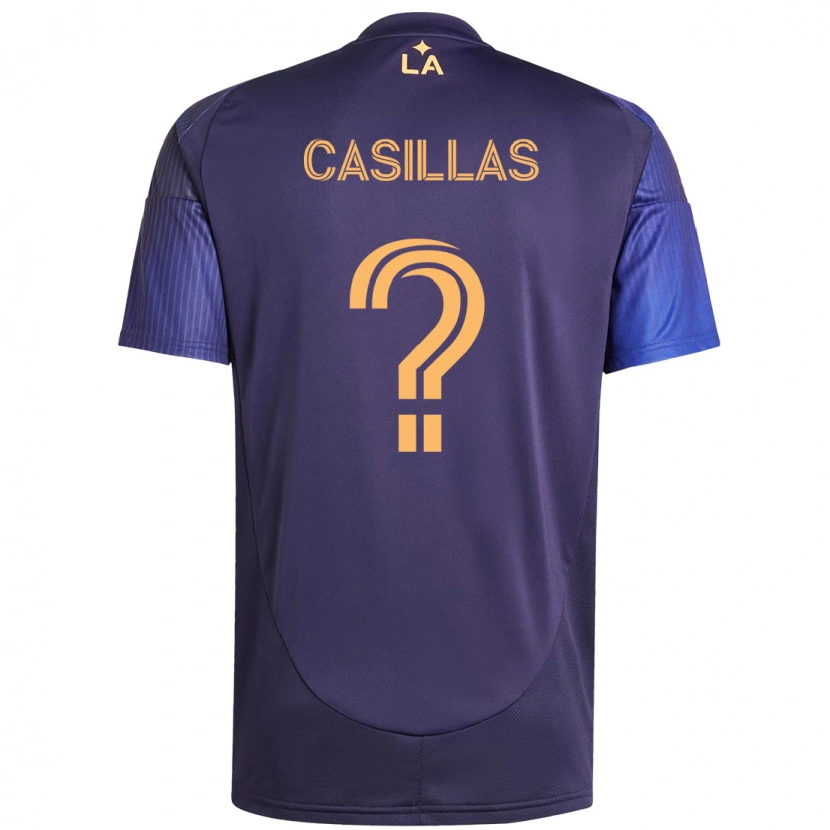 Danxen Męski Victor Casillas #0 Fioletowy Niebieski Wyjazdowa Koszulka 2025/26 Koszulki Klubowe