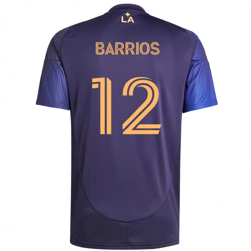 Danxen Męski Michael Barrios #12 Fioletowy Niebieski Wyjazdowa Koszulka 2025/26 Koszulki Klubowe