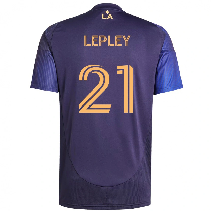 Danxen Męski Tucker Lepley #21 Fioletowy Niebieski Wyjazdowa Koszulka 2025/26 Koszulki Klubowe