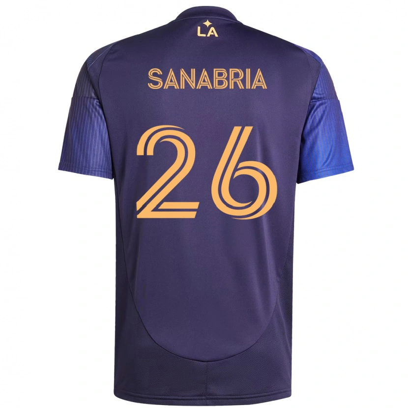 Danxen Męski Lucas Sanabria #26 Fioletowy Niebieski Wyjazdowa Koszulka 2025/26 Koszulki Klubowe