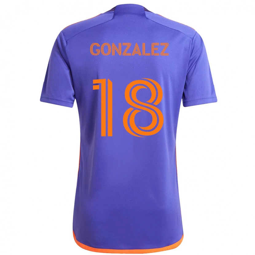 Danxen Męski Diego Gonzalez #18 Pomarańczowy Biały Wyjazdowa Koszulka 2025/26 Koszulki Klubowe