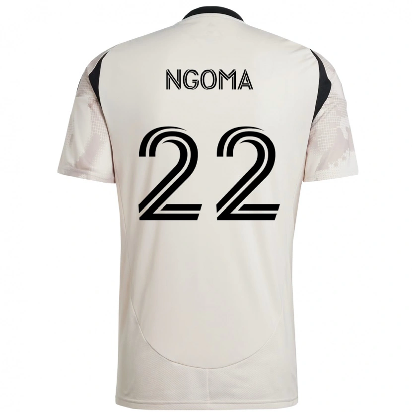 Danxen Męski Serge Ngoma Jr. #22 Czerwony Czarny Wyjazdowa Koszulka 2025/26 Koszulki Klubowe