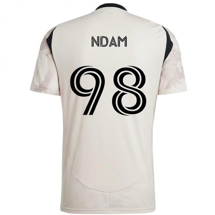 Danxen Męski Hassan Ndam #98 Czerwony Czarny Wyjazdowa Koszulka 2025/26 Koszulki Klubowe