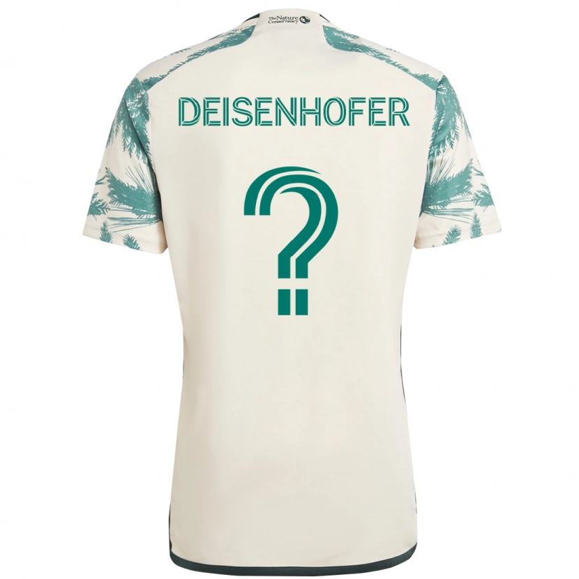 Danxen Męski Maximilian Deisenhofer #0 Czarny Brązowy Wyjazdowa Koszulka 2025/26 Koszulki Klubowe