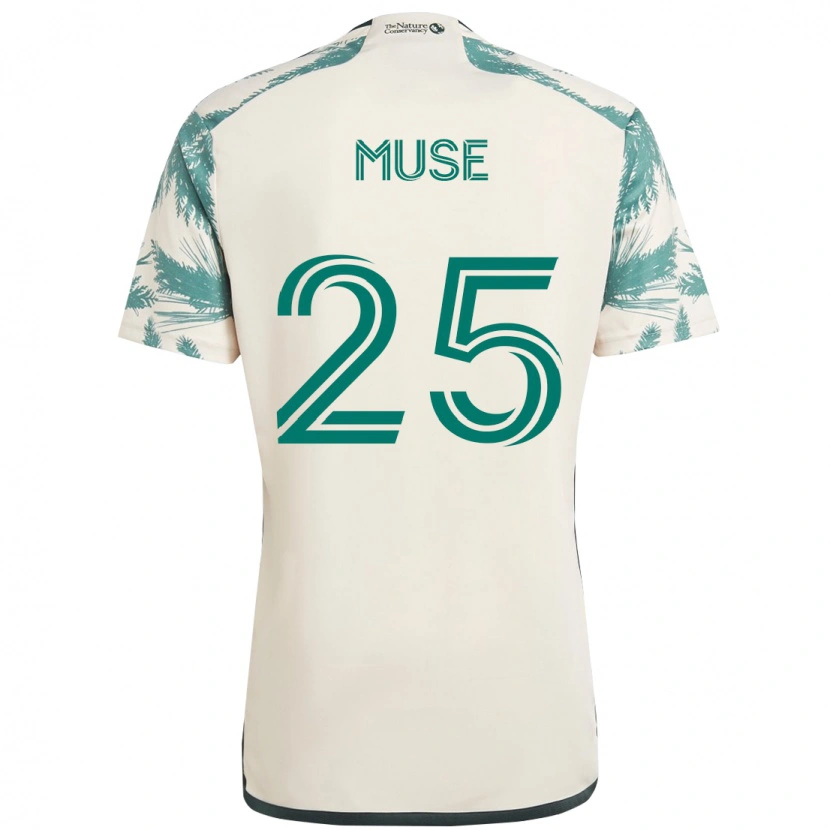 Danxen Męski Trey Muse #25 Czarny Brązowy Wyjazdowa Koszulka 2025/26 Koszulki Klubowe