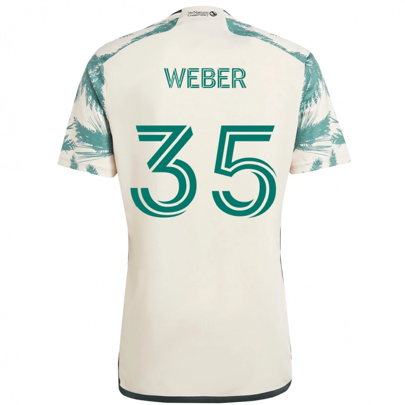 Danxen Męski Tristan Weber #35 Czarny Brązowy Wyjazdowa Koszulka 2025/26 Koszulki Klubowe