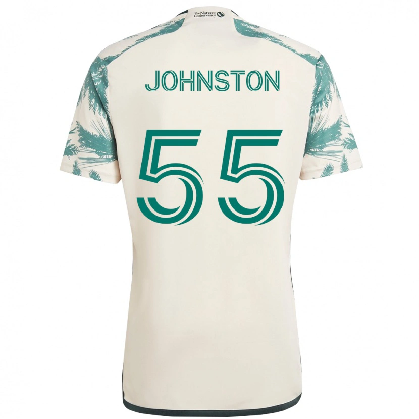 Danxen Męski Malcolm Johnston #55 Czarny Brązowy Wyjazdowa Koszulka 2025/26 Koszulki Klubowe