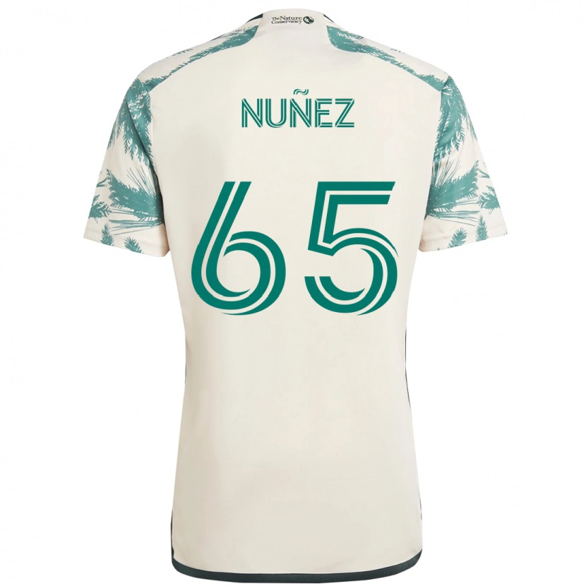 Danxen Męski Daniel Núñez #65 Czarny Brązowy Wyjazdowa Koszulka 2025/26 Koszulki Klubowe