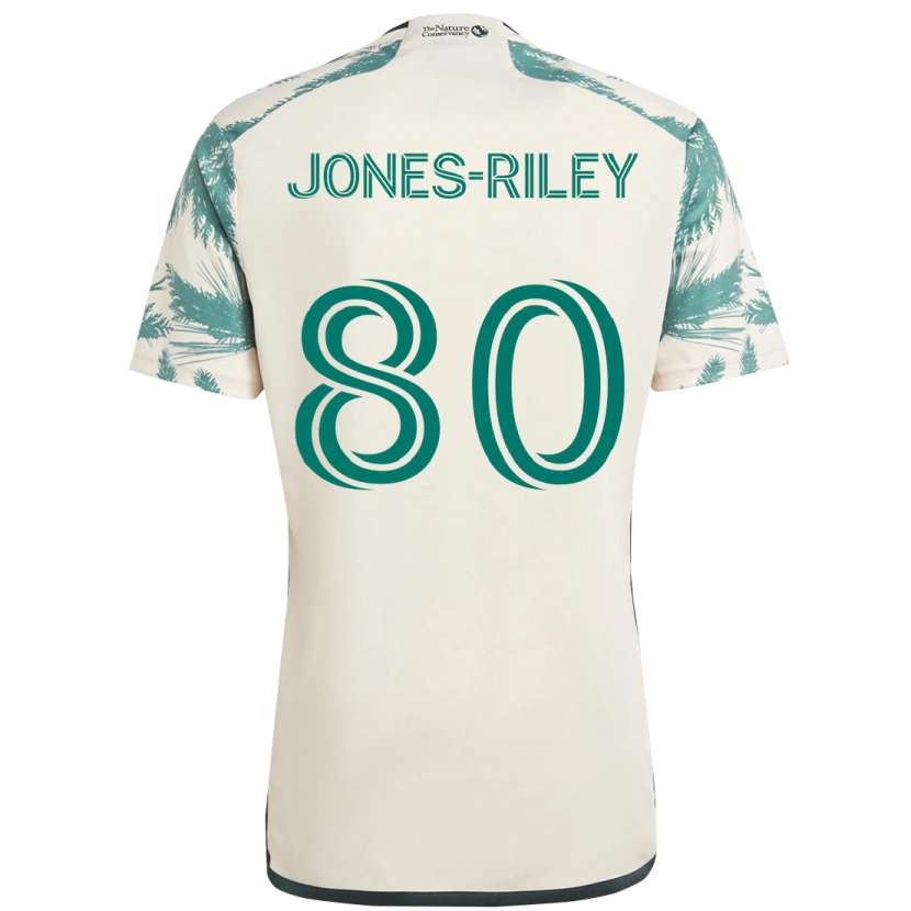 Danxen Męski Jaden Jones-Riley #80 Czarny Brązowy Wyjazdowa Koszulka 2025/26 Koszulki Klubowe