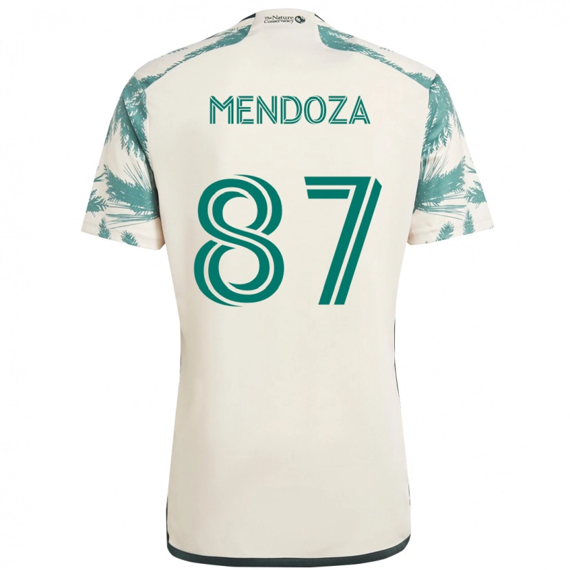 Danxen Męski Christian Mendoza #87 Czarny Brązowy Wyjazdowa Koszulka 2025/26 Koszulki Klubowe