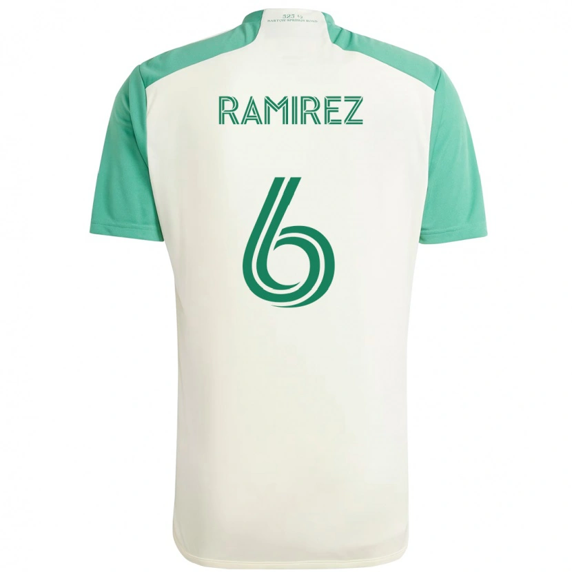 Danxen Męski Alonso Ramírez #6 Zielony Czarny Wyjazdowa Koszulka 2025/26 Koszulki Klubowe
