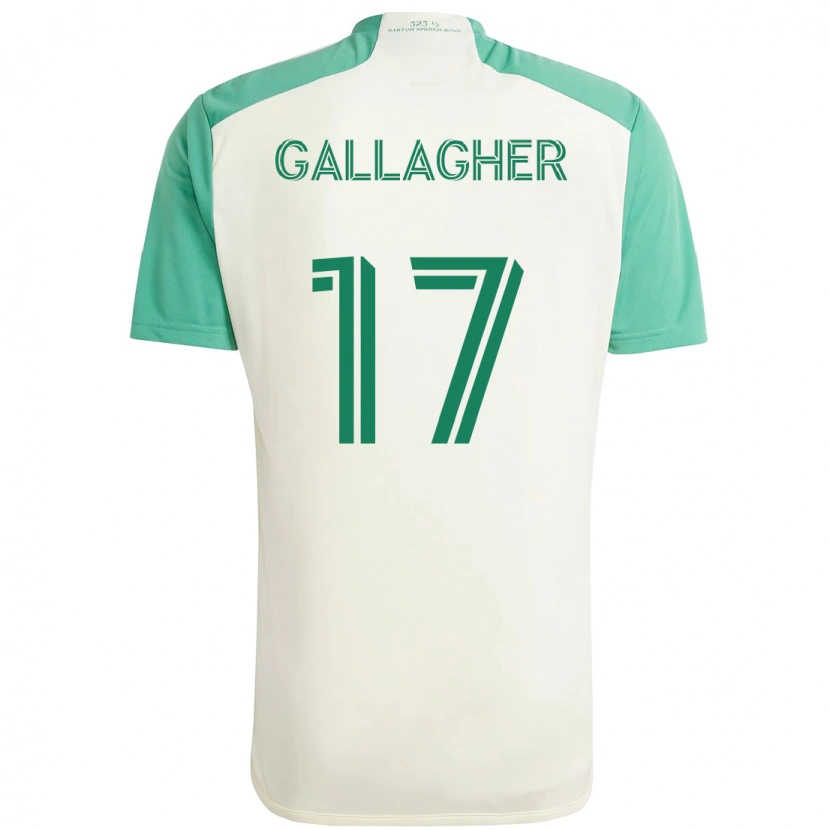 Danxen Męski Jon Gallagher #17 Zielony Czarny Wyjazdowa Koszulka 2025/26 Koszulki Klubowe