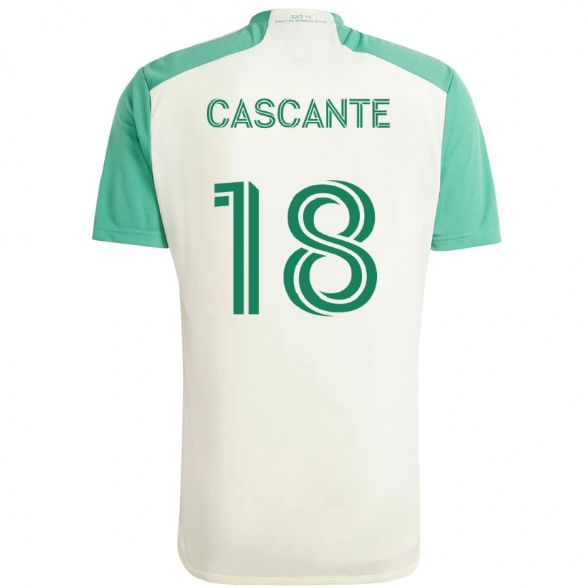 Danxen Męski Julio Cascante #18 Zielony Czarny Wyjazdowa Koszulka 2025/26 Koszulki Klubowe