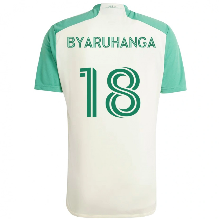 Danxen Męski Bobosi Byaruhanga #18 Zielony Czarny Wyjazdowa Koszulka 2025/26 Koszulki Klubowe