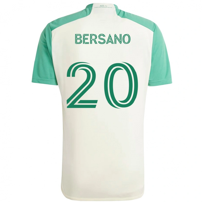 Danxen Męski Matt Bersano #20 Zielony Czarny Wyjazdowa Koszulka 2025/26 Koszulki Klubowe