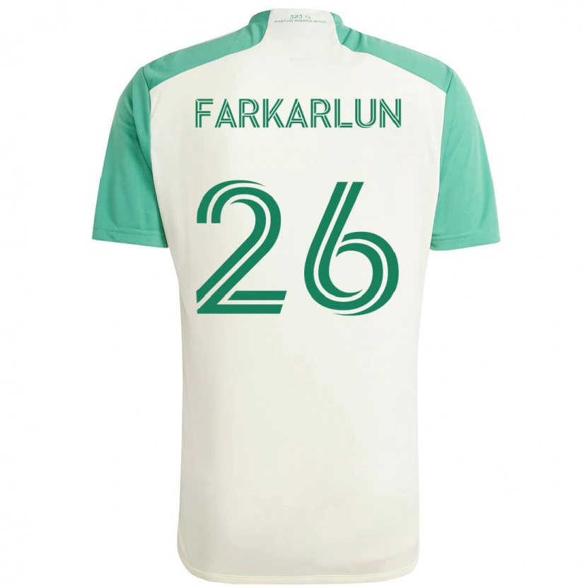 Danxen Męski Jimmy Farkarlun #26 Zielony Czarny Wyjazdowa Koszulka 2025/26 Koszulki Klubowe