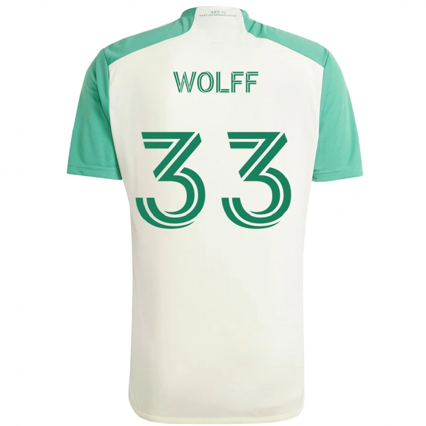 Danxen Męski Owen Wolff #33 Zielony Czarny Wyjazdowa Koszulka 2025/26 Koszulki Klubowe