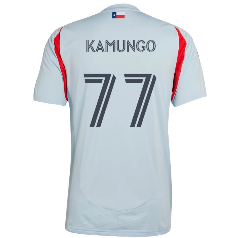 Danxen Męski Bernard Kamungo #77 Czerwony Granatowy Wyjazdowa Koszulka 2025/26 Koszulki Klubowe