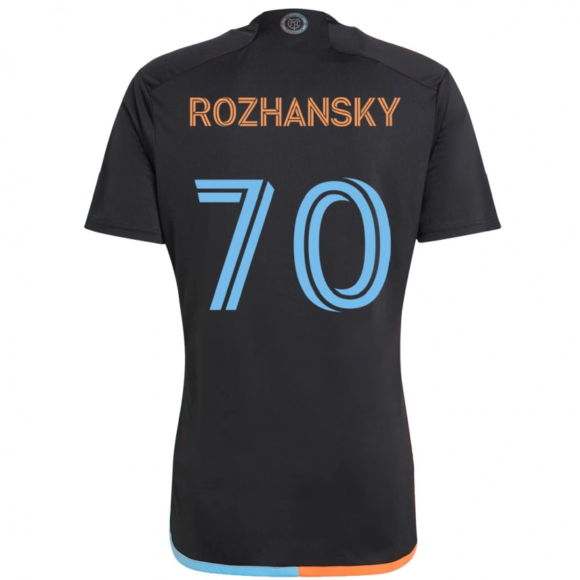 Danxen Męski Jake Rozhansky #70 Czarny Niebieski Pomarańczowy Wyjazdowa Koszulka 2025/26 Koszulki Klubowe