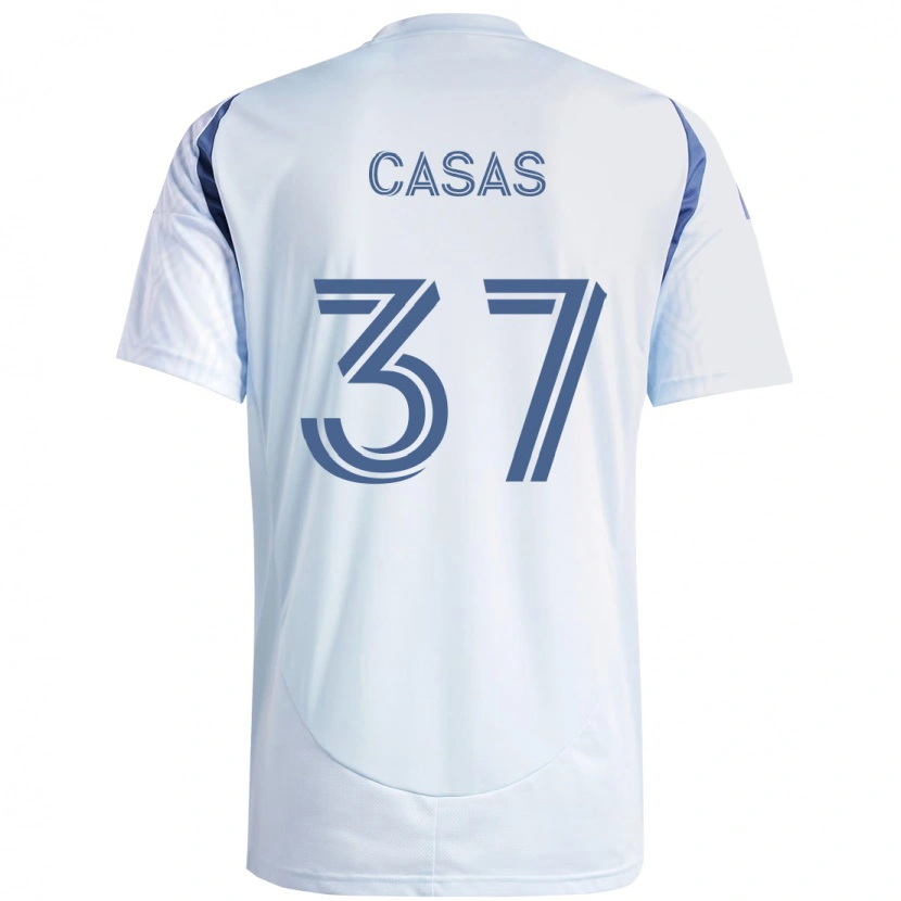 Danxen Męski Javier Casas #37 Czerwony Biały Wyjazdowa Koszulka 2025/26 Koszulki Klubowe
