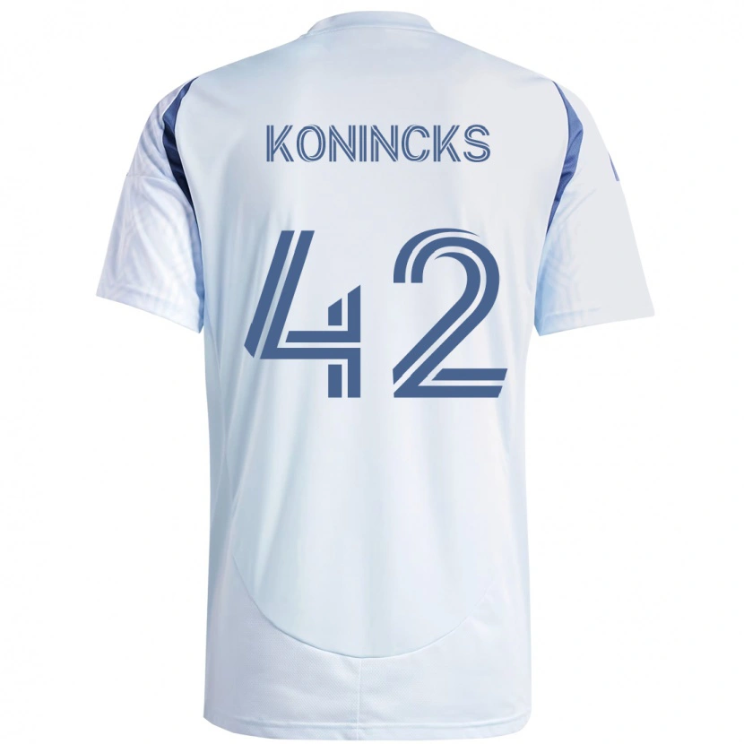 Danxen Męski Diego Konincks #42 Czerwony Biały Wyjazdowa Koszulka 2025/26 Koszulki Klubowe