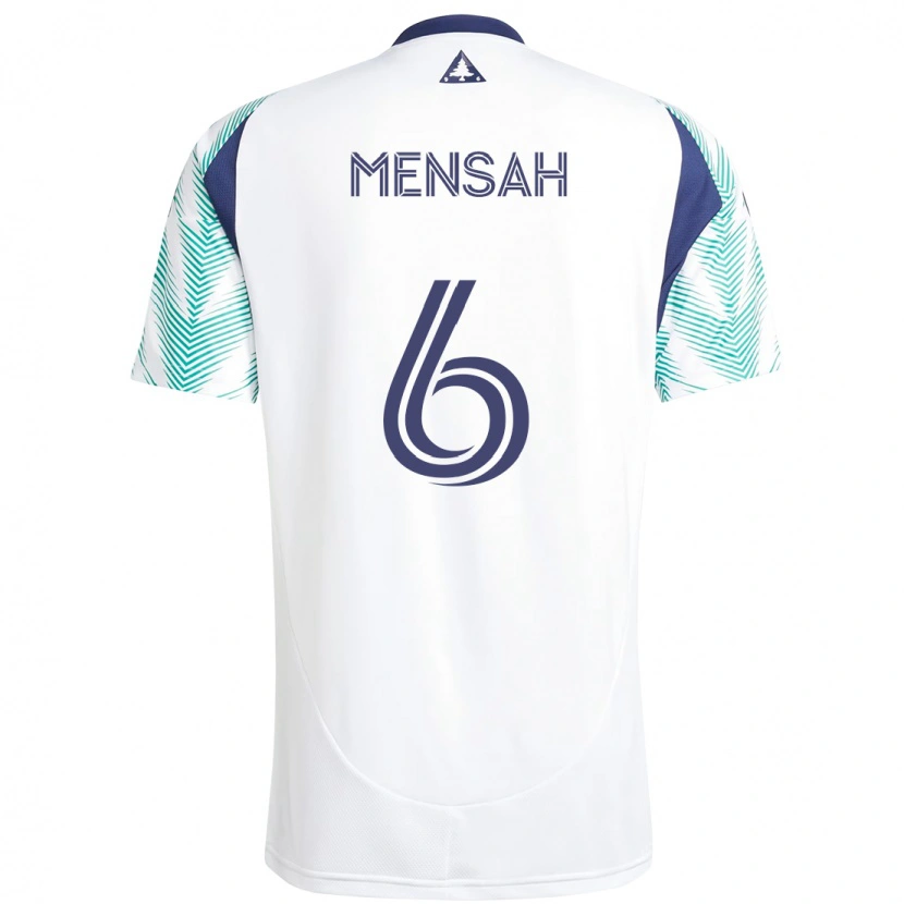 Danxen Męski Jonathan Mensah #6 Niebieski Czerwony Wyjazdowa Koszulka 2025/26 Koszulki Klubowe