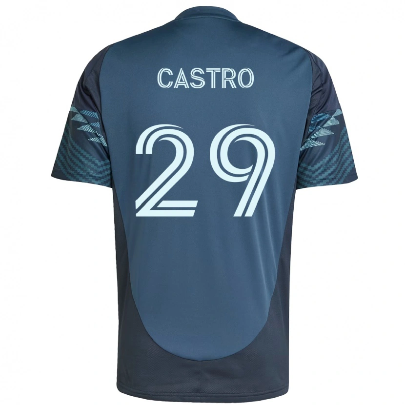 Danxen Męski Jacob Castro #29 Zielony Biały Wyjazdowa Koszulka 2025/26 Koszulki Klubowe