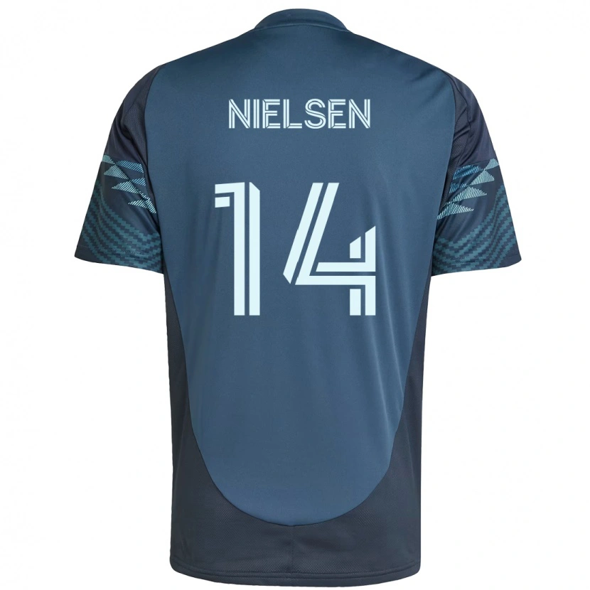 Danxen Męski Taylor Nielsen #14 Zielony Biały Wyjazdowa Koszulka 2025/26 Koszulki Klubowe