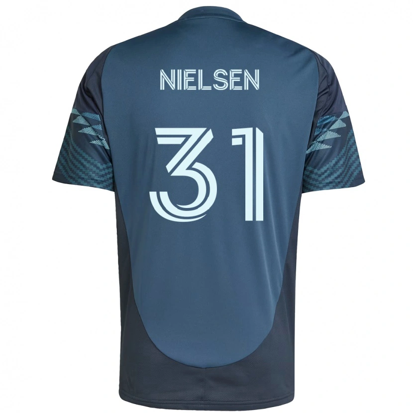 Danxen Męski Madeline Nielsen #31 Zielony Biały Wyjazdowa Koszulka 2025/26 Koszulki Klubowe