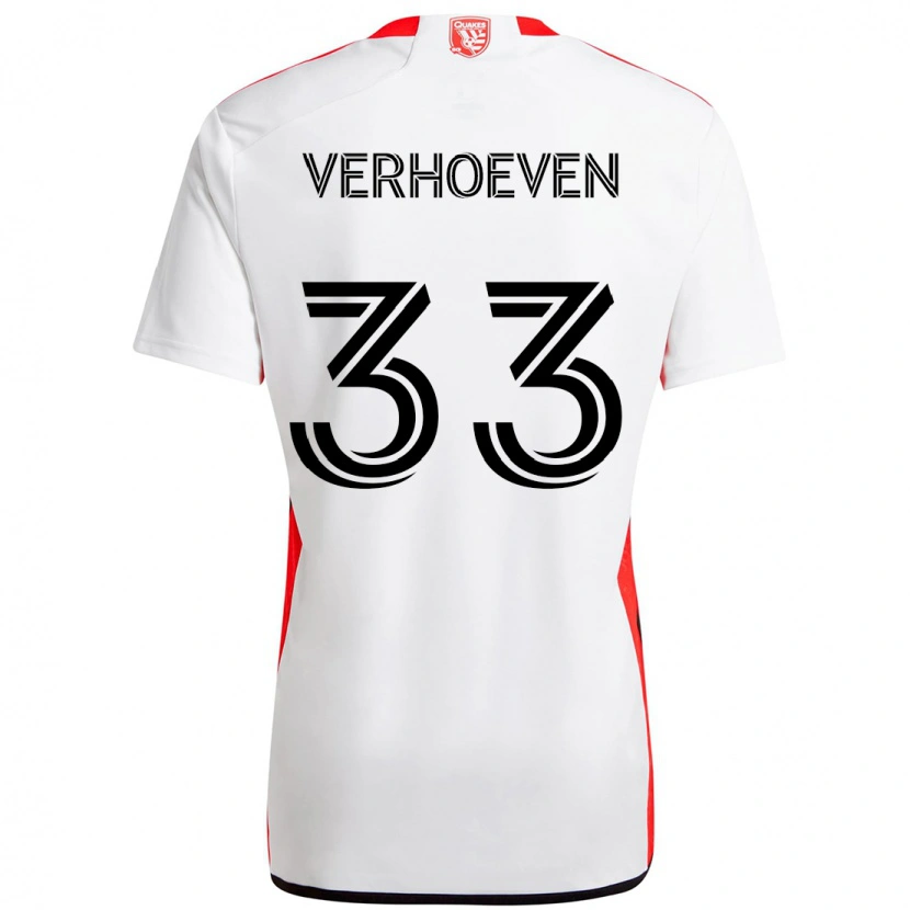 Danxen Męski Oscar Verhoeven #33 Czarny Ciemnoniebieski Wyjazdowa Koszulka 2025/26 Koszulki Klubowe