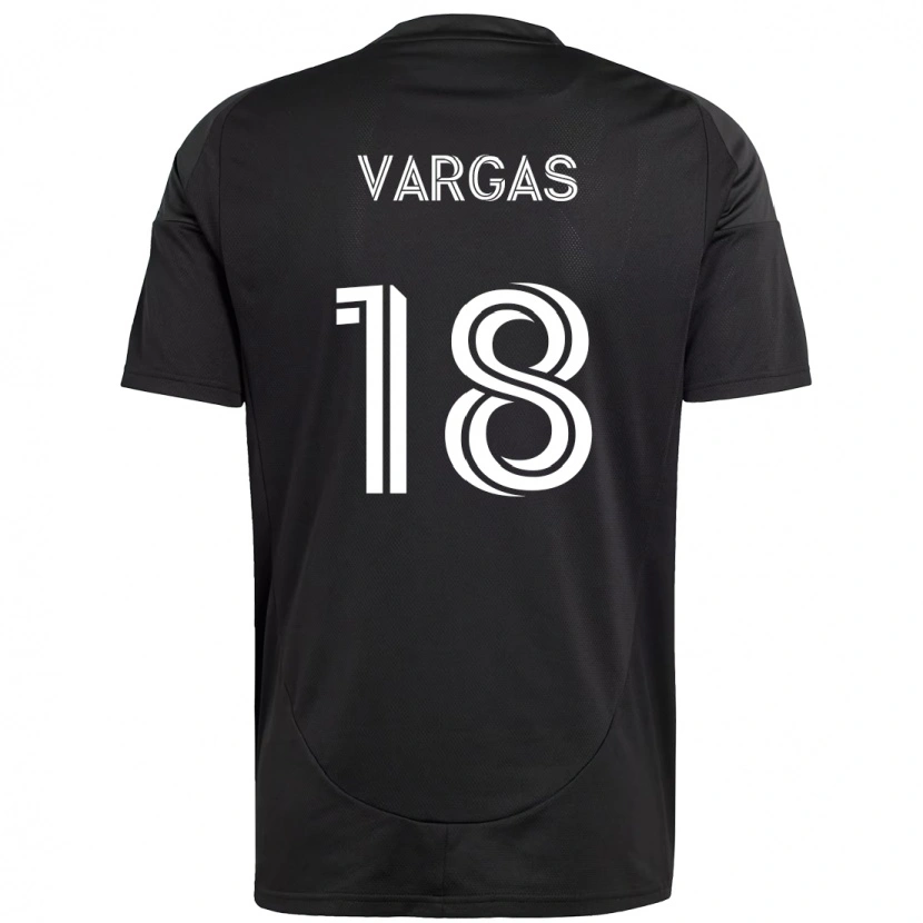 Danxen Męski Kerwin Vargas #18 Czarny Biały Wyjazdowa Koszulka 2025/26 Koszulki Klubowe