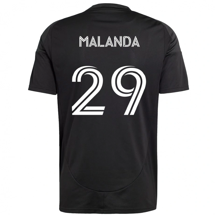 Danxen Męski Adilson Malanda #29 Czarny Biały Wyjazdowa Koszulka 2025/26 Koszulki Klubowe