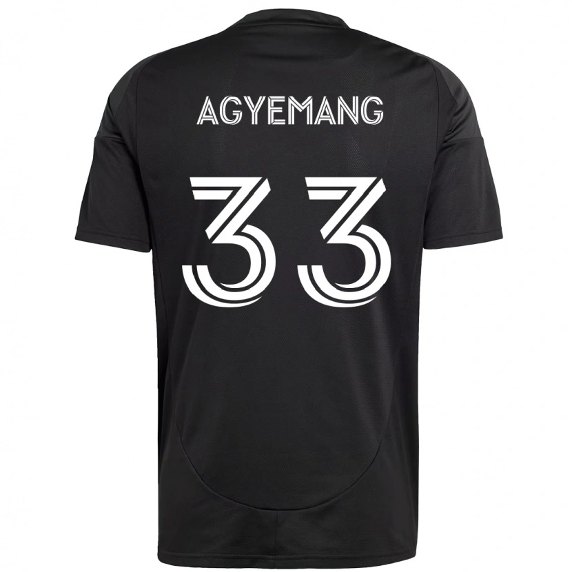 Danxen Męski Patrick Agyemang #33 Czarny Biały Wyjazdowa Koszulka 2025/26 Koszulki Klubowe