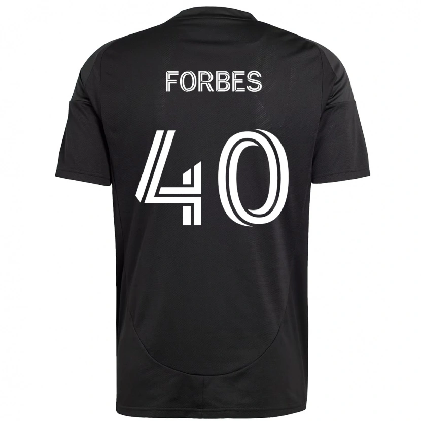 Danxen Męski Jahlane Forbes #40 Czarny Biały Wyjazdowa Koszulka 2025/26 Koszulki Klubowe