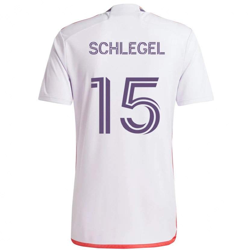 Danxen Męski Rodrigo Schlegel #15 Fioletowy Biały Wyjazdowa Koszulka 2025/26 Koszulki Klubowe