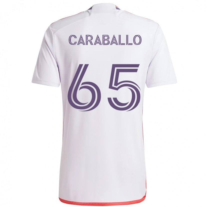 Danxen Męski Gustavo Caraballo #65 Fioletowy Biały Wyjazdowa Koszulka 2025/26 Koszulki Klubowe