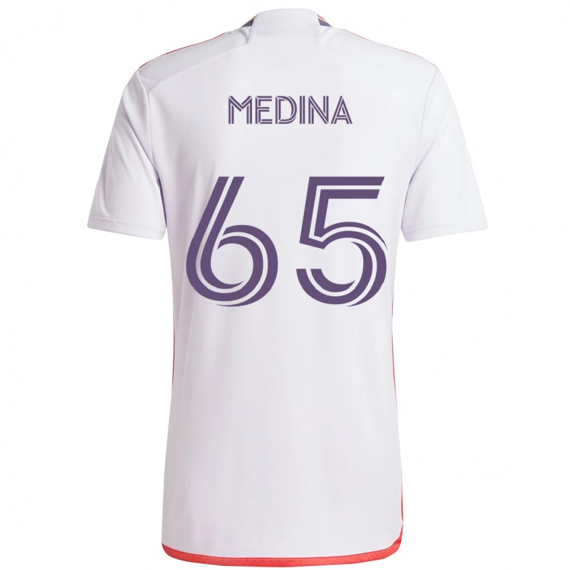 Danxen Męski Cristian Medina #65 Fioletowy Biały Wyjazdowa Koszulka 2025/26 Koszulki Klubowe