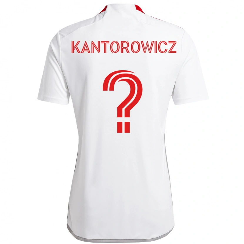 Danxen Męski Dominic Kantorowicz #0 Czerwony Biały Wyjazdowa Koszulka 2025/26 Koszulki Klubowe