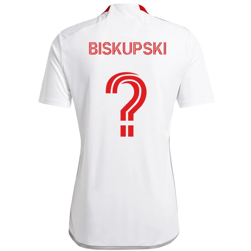 Danxen Męski Philip Biskupski #0 Czerwony Biały Wyjazdowa Koszulka 2025/26 Koszulki Klubowe